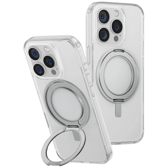 Uniq Swivix 360 Rotating Kickstand Case for iPhone 16 Pro - Transparent