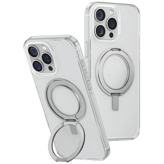 Uniq Swivix 360 Rotating Kickstand Case for iPhone 16 Pro Max - Transparent