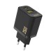 Dudao A26T GaN 25W USB-A, USB-C Charger - Black