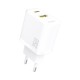 Dudao A26T GaN 25W USB-A, USB-C Charger - White