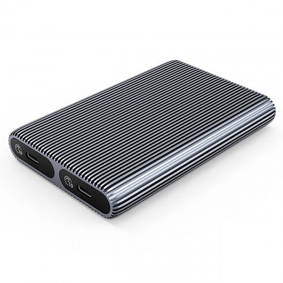 Orico AM2C3-2N Dual Disk Caddy for Two M.2 NVME USB-C 3.2 10Gb/s Drives - Gray