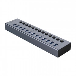 Orico BT2U3-13AB Hub 13x USB-A 3.0 with switches - gray