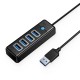Hub Orico PW4U-U3 USB-A / 4x USB-A 3.0 - black