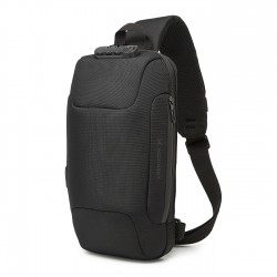 Wozinsky Premium Single Shoulder Anti-Theft City Backpack with Organizer and USB - Black