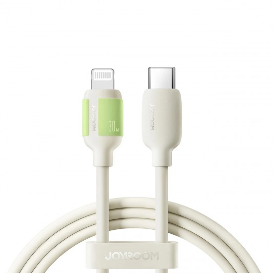 Joyroom S-A53 30W USB-C - Lightning Cable with Fluorescent Tip 2m - Beige