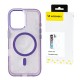 Wozinsky Glitter Case MagSafe for Samsung Galaxy S24 FE - Purple with Glitter