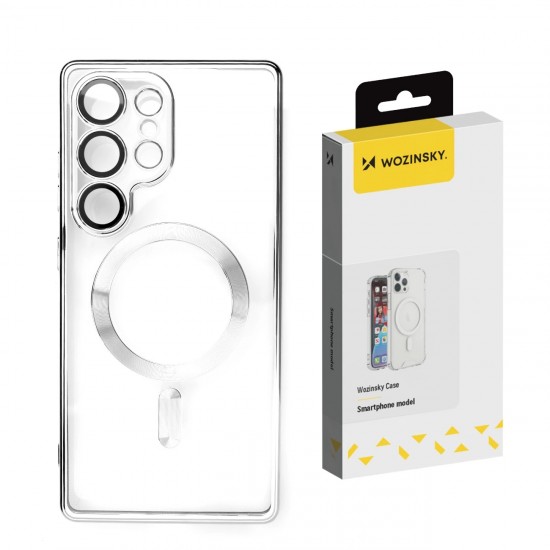 Wozinsky Electroplated Magsafe case for Samsung Galaxy S24 FE - silver