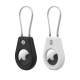 Apple AirTag Case with Steel Cable - Black + White (2 pieces)