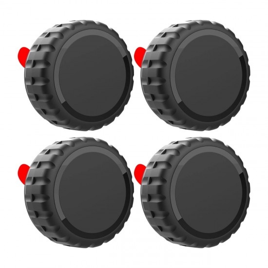 Apple AirTag Case, Screw-on, Waterproof, Self-Adhesive - Black - 4 pieces