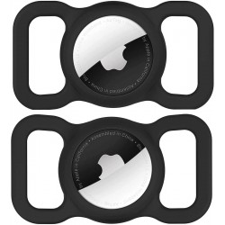 Apple AirTag Silicone Case for Dog or Cat Collar - Black