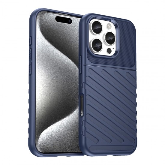 Thunder Case for iPhone 16e / 17e silicone armor cover - blue