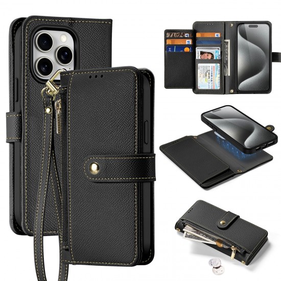 Dux Ducis Lawa Leather Case for iPhone 15 Pro Max - Black