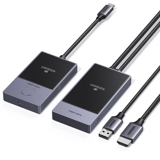 HDMI Transmitter Ugreen CM737 Wireless Transmitter and Receiver - Black and Silver