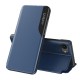 Eco Leather View Case, an elegant case with a flap and stand for iPhone 16e / 17e - blue
