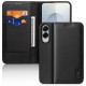 Dux Ducis Hivo Samsung Galaxy S25 Edge Case with Flip and RFID Protection - Black