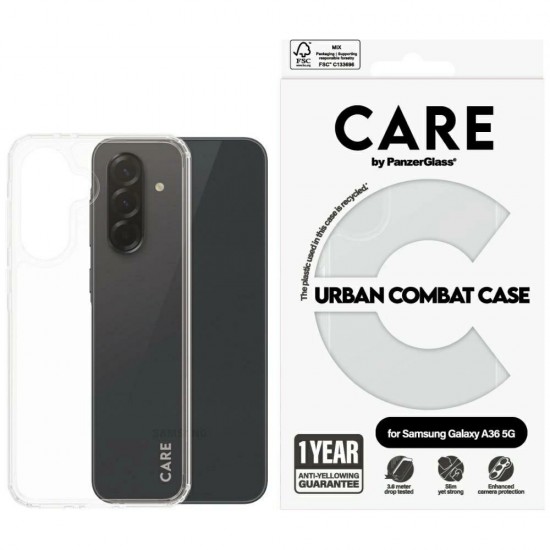 CARE by PanzerGlass Flagship Urban Combat Case for Samsung Galaxy A36 5G - Transparent