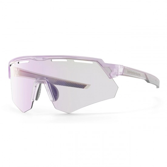 Rockbros Polarized Cycling Glasses with UV Protection and Corrective Insert - Purple
