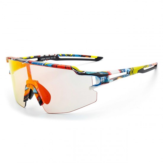 Rockbros Photochromic Cycling Glasses with UV Protection and Corrective Insert - Multicolor