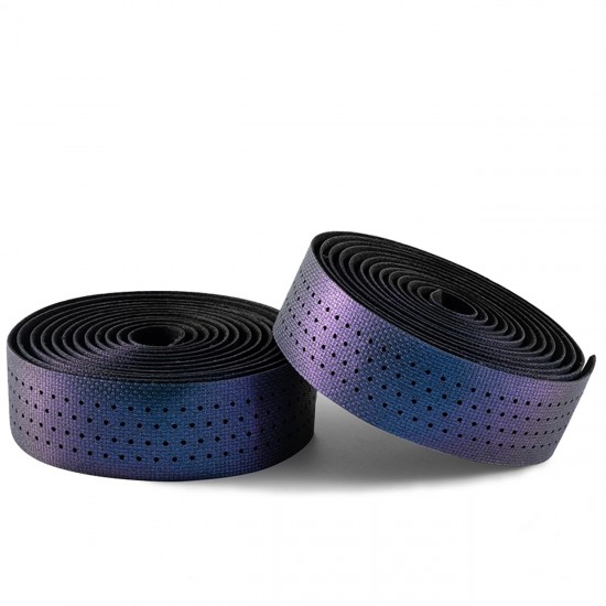 Rockbros Handlebar Tape Perforated Silicone with Chameleon Effect - Purple