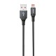 Dudao 3A 30W L3SL USB-A - Lightning Cable Braided 1.2m - Black