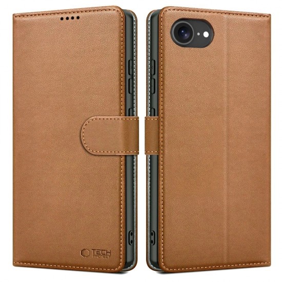 Tech-Protect Wallet Case for iPhone 16e / 17e - Brown