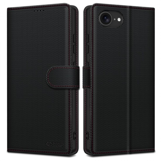 Tech-Protect Wallet Case for iPhone 16e / 17e - Black