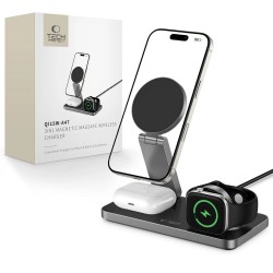 Tech-Protect QI15W-A47 MagSafe 3in1 Inductive Charger + USB-C Cable - Black