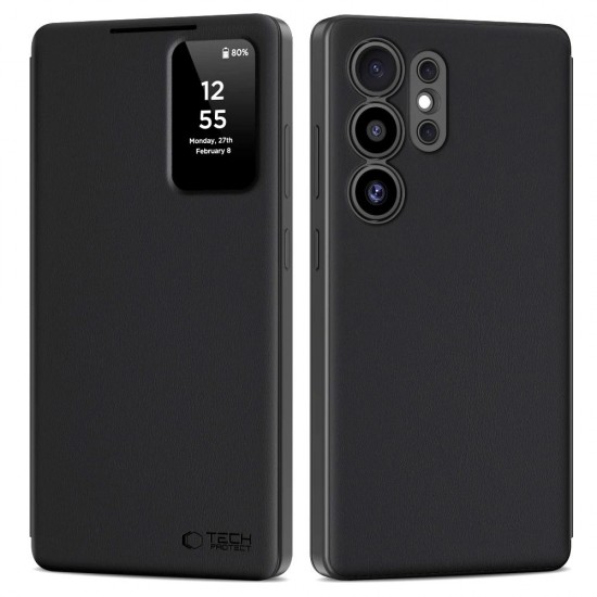 Tech-Protect Smart Wallet Case for Samsung Galaxy S25 Ultra - Matte Black