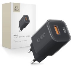Tech-Protect NCM33W 2-port PD33W/QC3.0 wall charger - black