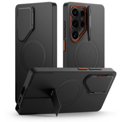 Tech-Protect Kevlar Aura MagSafe Case for Samsung Galaxy S25 Ultra - Black/Orange