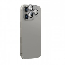 AmazingThing Aviation-Grade Alloy Tempered Glass Lens for iPhone 16 Pro / 16 Pro Max Camera Lens - Gray