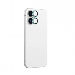AmazingThing AR Aluminum 2 Lens Glass with Camera Lens Frame for iPhone 16 / 16 Plus - Green