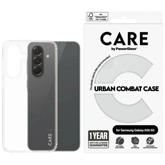 CARE by PanzerGlass Flagship Urban Combat Case for Samsung Galaxy A56 5G - Transparent