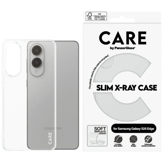 CARE by PanzerGlass Fashion X-Ray Case for Samsung Galaxy S25 Edge - Transparent