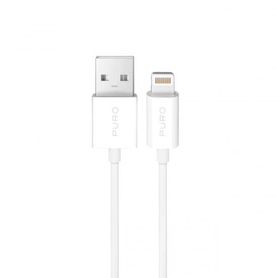Puro TPE 12W USB-A - Lightning Cable 2m - White