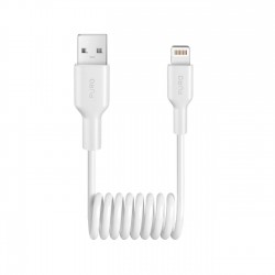 Puro 12W USB-A - Lightning Spiral Cable 1m - White