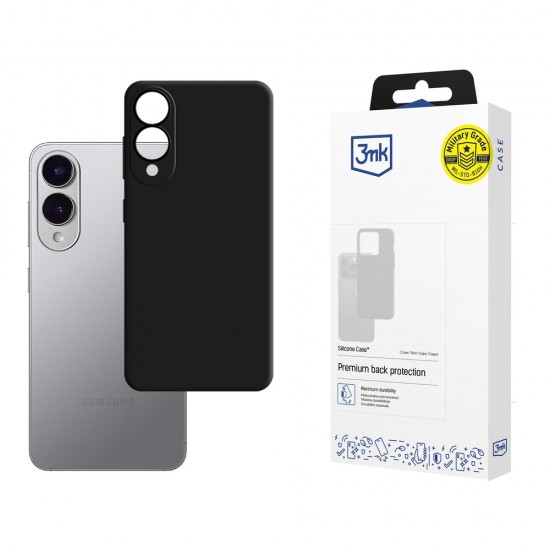 3mk Silicone Case for Samsung Galaxy S25 Edge - Black