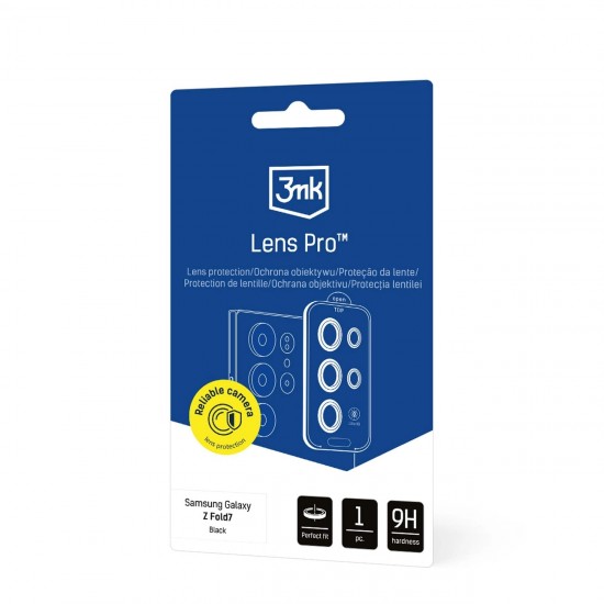 3mk Lens Protection Pro Camera Glass for Samsung Galaxy Z Fold 7 - Black