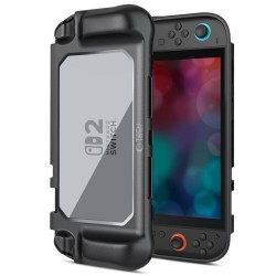 Tech-Protect MagMat Case for Nintendo Switch 2 - Black and Transparent