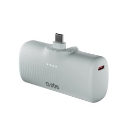 SBS EcoPower 5000 mAh 10W Powerbank with Built-in USB-C Port - Gray