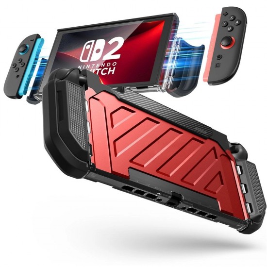 Supcase Unicorn Beetle Pro Case for Nintendo Switch 2 - Red and Black