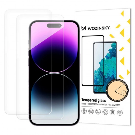 Wozinsky Tempered Glass 2-Pack for iPhone 17 Pro / 16 Pro