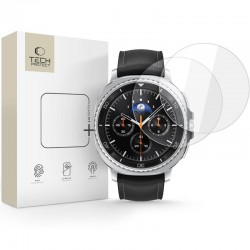 Tech-Protect Glass Fit+ 2-pack tempered glass for Samsung Galaxy Watch 8 Classic 46 mm - transparent