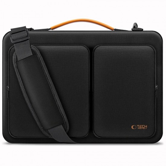 Tech-Protect Defender Bag for 15-16 Laptop - Black and Orange