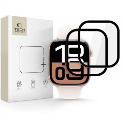 Tech-Protect Glass Flex+ Hybrid Glass 2-pack for Apple Watch 10 42mm - Black