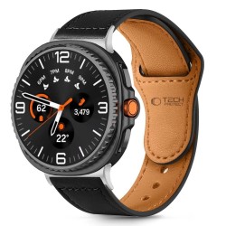 Tech-Protect Leatherfit Strap for Samsung Galaxy Watch 40/44/46 mm - Black