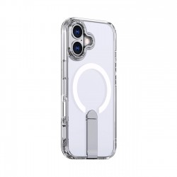 Hybrid Armor X Case for iPhone 17 with Stand, Compatible with MagSafe - Transparent