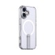 Hybrid Armor X Case for iPhone 17 with Stand, Compatible with MagSafe - Transparent