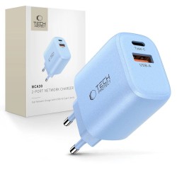 Tech-Protect NCA30 PD 30W QC3.0 USB-A / USB-C Wall Charger - Blue