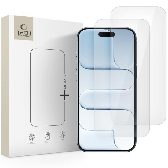 Tech-Protect Glass Fit+ 2-pack tempered glass for iPhone 17 Air - transparent